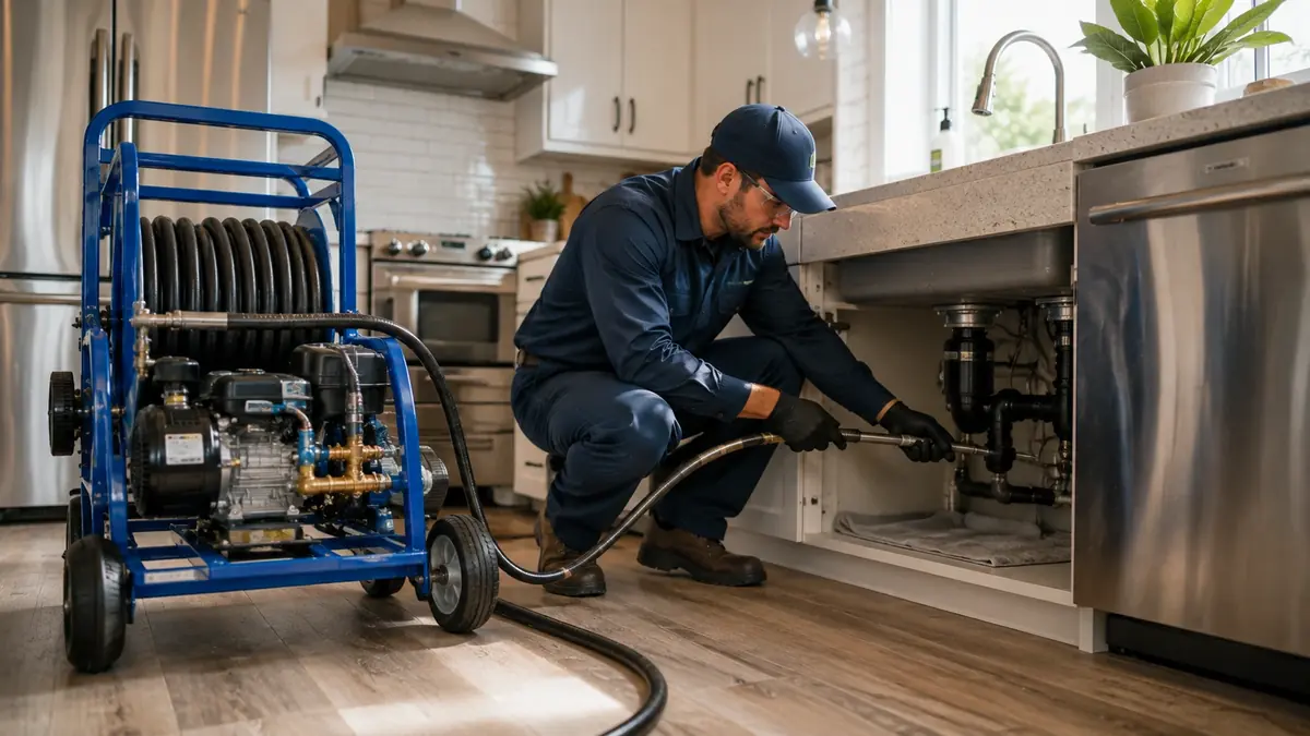 Kitchen Drain Hydro Jetting in Corcoran